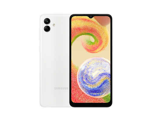 Smartphone Samsung A04| Pantalla 6.5″|Ram 4GB| Android |Color Blanco