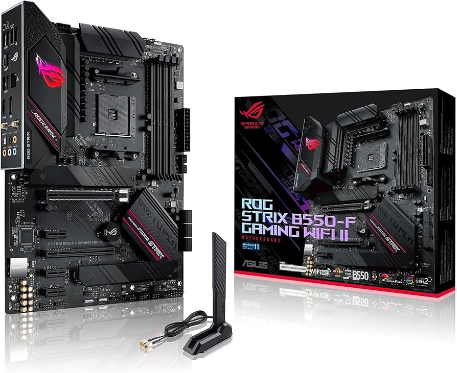 Tarjeta Madre ASUS ROG STRIX B550-F GAMING WIFI II| DDR4-SDRAM| 128 GB| AMD| Zócalo AM4| ATX