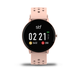 STF Smartwatch Kronos Sport| Touch| Bluetooth 4.2| Android/iOS|Color Rosa |Resistente al Agua