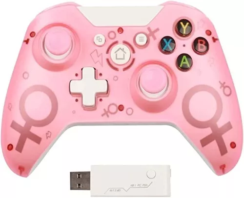 CONTROL INALAMBRICO | COLOR ROSA |USB N-1| COMPATIBLE CON XBOX ONE, PS3 , PC 2.