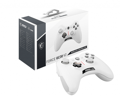 Control Msi Force Gc30 V2 White| Usb 2.0| Inalambrico-alambrico| Windows 10/android 4.1| Color Blanco