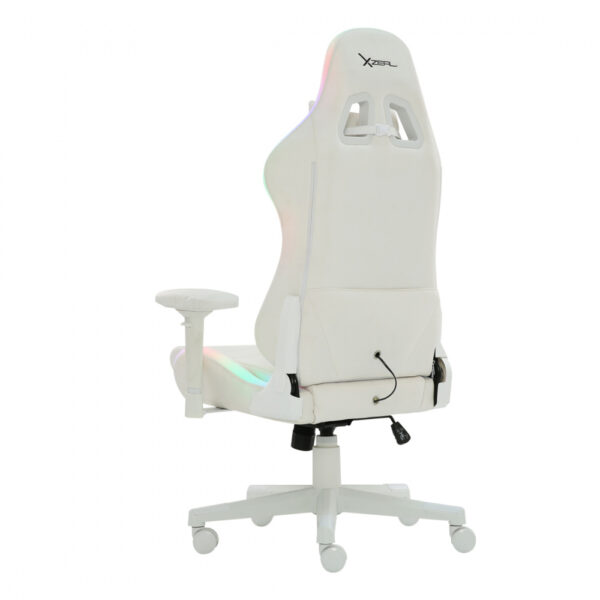 Silla Gamer Xzeal Xz15w| Ajustable| Reposa-brazos| Maximo 150 Kg| Color Blanco Rgb - Imagen 4