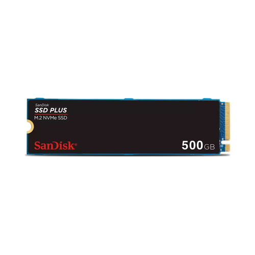SSD SanDisk Plus NVMe| 500GB| M.2| 2500 MB/s Escritura| 2400 MB/s Lectura| PCI Express 3.0