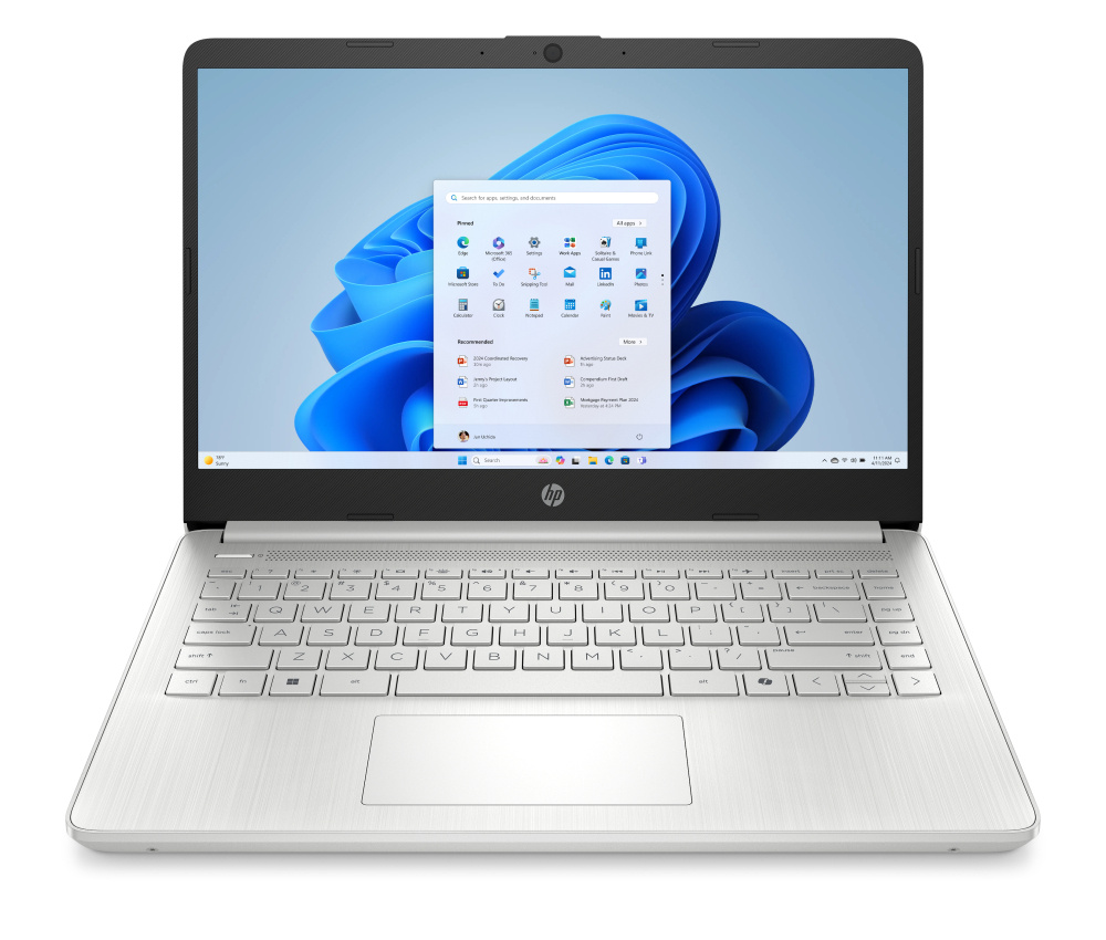 Laptop HP 14-DQ6210LA| Pantalla de 14″ 1366×768 HD| Intel N150| 8GB| 128GB SSD| Windows 11 Home, Español