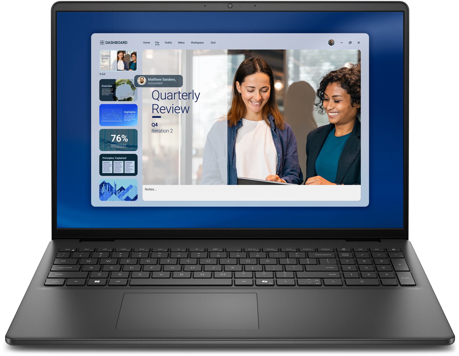 Laptop Dell Dell 16 DC16255| Pantalla 16″ 1920×1200 WUXGA |1 AMD Ryzen 7 250| 16GB| 512GB SSD| Windows 11 Home
